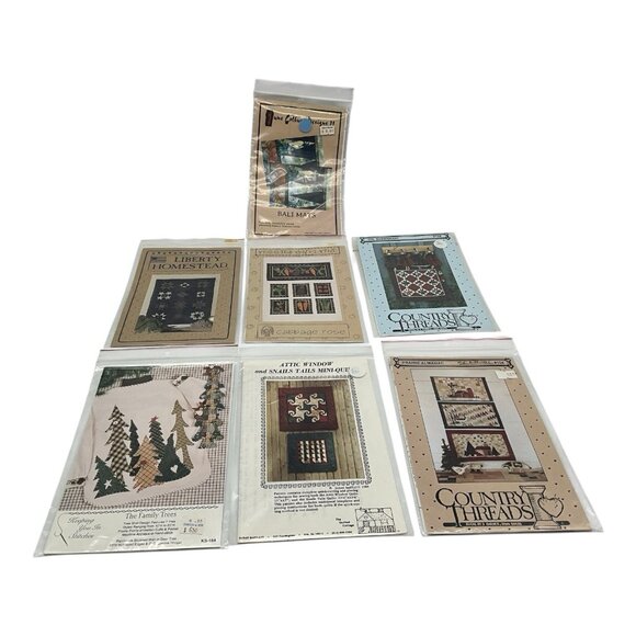 7 Small Quilting Sewing Projects All New Old Stock Uncut - Picture 1 of 15